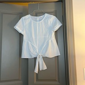 White Cropped Blouse